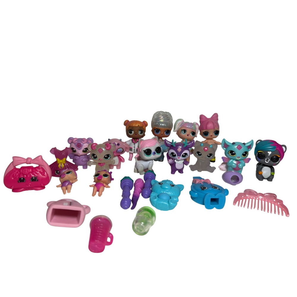 L.O.L. Surprise! Dolls, Pets & Accessories Megalot 20+ Pieces - EUC